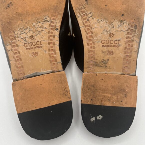 Gucci Princetown Bee Mules Slippers Size EU 36/ US 6 READ - Picture 12 of 16